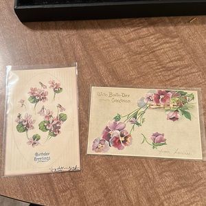 Vintage 1907 Birthday Greetings Postcards with stamp